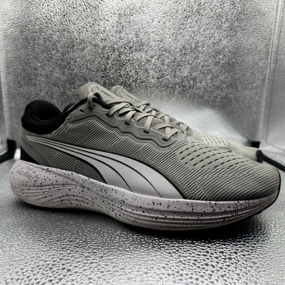 Size 10.5 Puma Scend Pro Engineered Gray Mens Mesh Running Shoes 378777-02